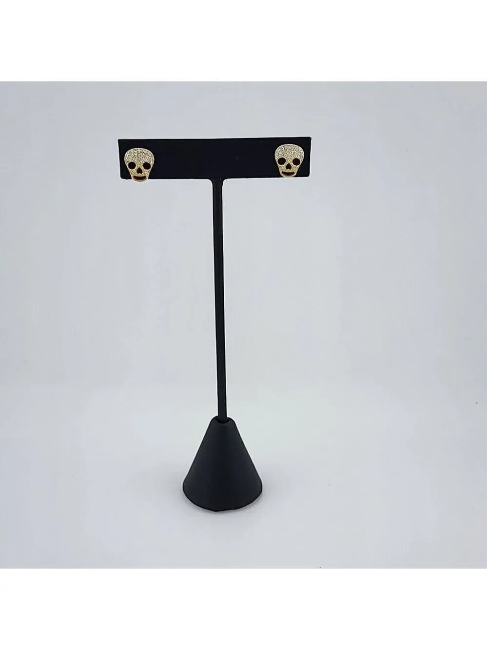 Brand New Sterling Silver 925 Skull Cz Earrings